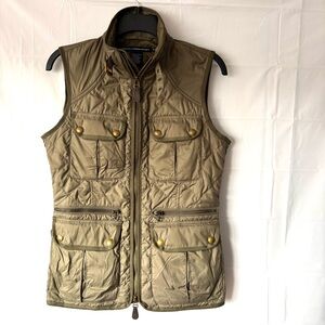 NWOT Ralph Lauren Sport Blue Label Olive Green Down Field Vest SZ M